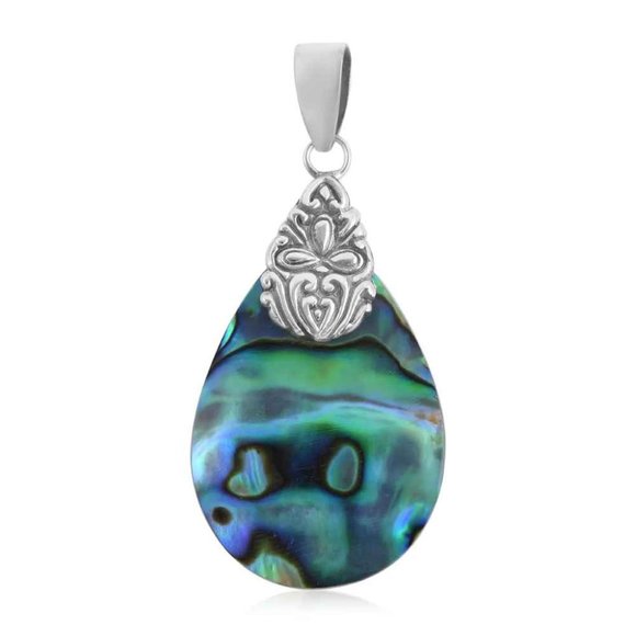 Abalone Shell Pendant in Sterling Silver - Picture 1 of 4